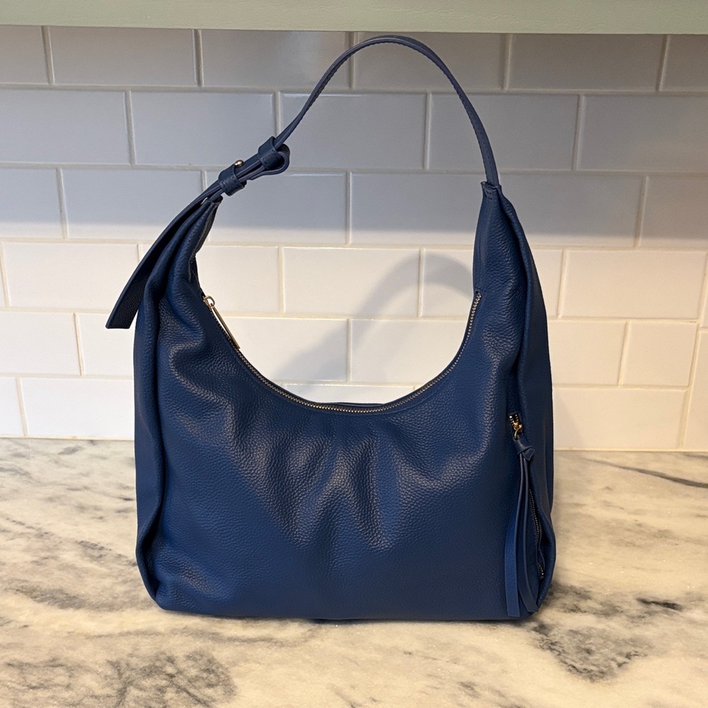 Tote Le Monde Chic blue Leather Hobo Bag